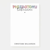 Aangepaste flebotomie-technicus PBT Phlebotomie-te Post-it® Notes (Voorkant)