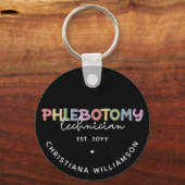 Aangepaste flebotomie-technicus PBT Phlebotomie-te Sleutelhanger (Voorkant)