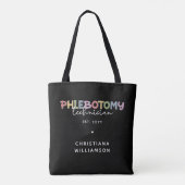 Aangepaste flebotomie-technicus PBT Phlebotomie-te Tote Bag (Achterkant)