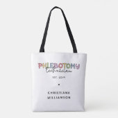 Aangepaste flebotomie-technicus PBT Phlebotomie-te Tote Bag (Achterkant)