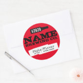 Aangepaste flesetiketten - Voeg je eigen woorden t Ronde Sticker (Envelop)