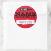 Aangepaste flesetiketten - Voeg je eigen woorden t Ronde Sticker (Tas)