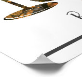 Aangepaste flesje met foto's en tekst en twee glaz poster (Hoek)