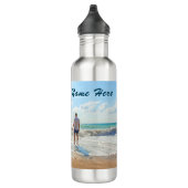 Aangepaste flesje met fototekst Water met je foto' Waterfles (Rechts)