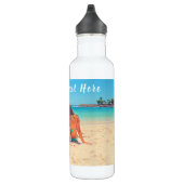 Aangepaste flesje met fototekst Water met je foto' Waterfles (Rechts)