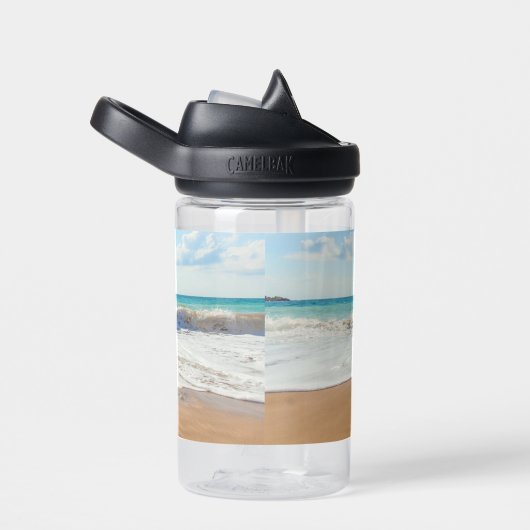 Aangepaste flesje met fototekst Water met je foto' Waterfles (Rechts)