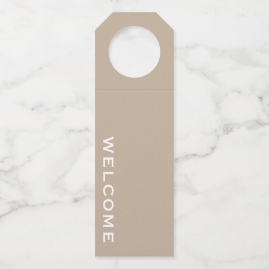 Aangepaste flesneklabels voor de horeca flessenhanger (Voorkant)