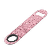 Aangepaste flesopening Roos Gold Glitter Speed Flessenopener (Achterkant Gekanteld)