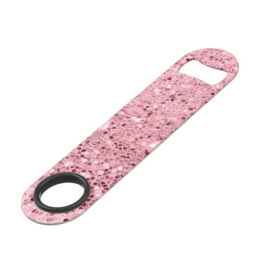 Aangepaste flesopening Roos Gold Glitter Speed Flessenopener (Achterkant Gekanteld)