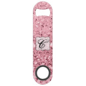 Aangepaste flesopening Roos Gold Glitter Speed Flessenopener (Voorkant)