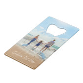 Aangepaste flesopening voor foto's en tekst creditkaart flessenopener (Voorkant Gekanteld)