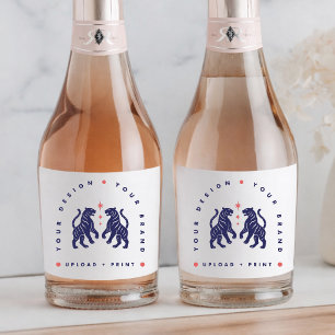 Aangepaste Flessenlabel Uw ontwerp upload labels Sparkling Wijnetiket