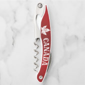 Aangepaste flessenopening Canada Flag Kurkentrekke Kurkentrekker (Voorkant)