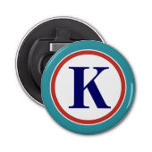 Aangepaste flessenopening voor monogram button flesopener (Voorkant)