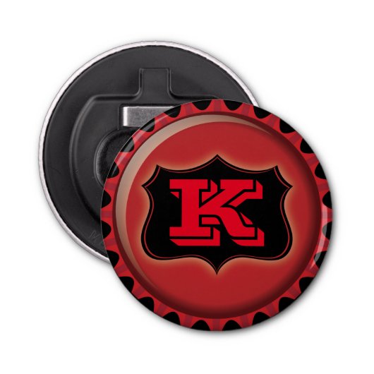 Aangepaste flessenopening voor monogram button flesopener (Voorkant)