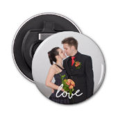 Aangepaste flessenopening voor Photo Love Button Button Flesopener (Voorkant)