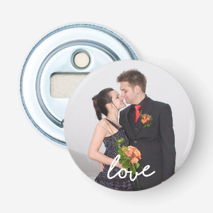 Aangepaste flessenopening voor Photo Love Button Flesopener