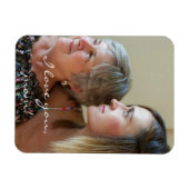 Aangepaste flexibele foto van mam van dochter magneet (Horizontaal)