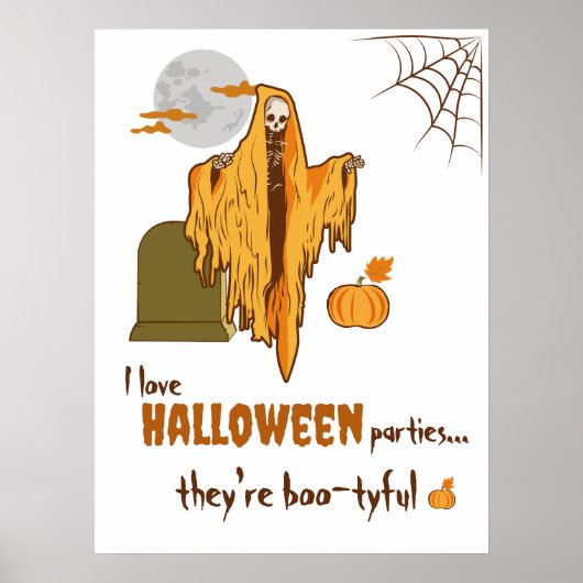 Aangepaste Flirten Skelet Pompoen Halloween Party Poster (Voorkant)