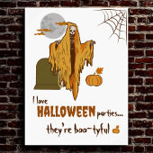 Aangepaste Flirten Skelet Pompoen Halloween Party Poster