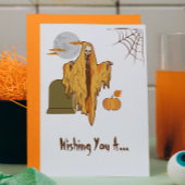 Aangepaste Flirten Spooky Skeleton Grappig Hallowe Kaart