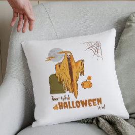 Aangepaste Flirty Skeleton Funny Pumpkin Halloween Kussen