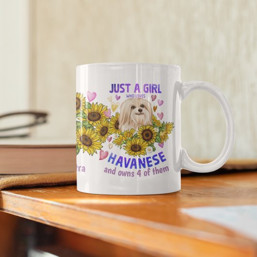 Aangepaste flora van Havanese Lover Sunflower Trai Koffiemok