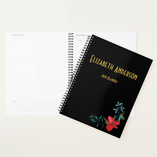 Aangepaste Floral 2020-planner Planner (Display)