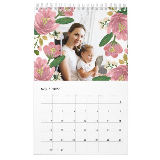 Aangepaste Floral Agenda Kalender (Mei 2027)