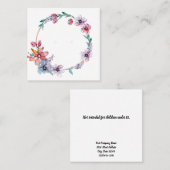 Aangepaste Floral Art met Kaarten voor juwelenweer Afsprakenkaartje (Voorkant / Achterkant)