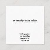 Aangepaste Floral Art met Kaarten voor juwelenweer Afsprakenkaartje (Achterkant)