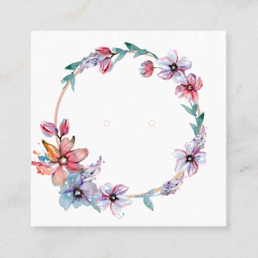 Aangepaste Floral Art met Kaarten voor juwelenweer Afsprakenkaartje (Voorkant)
