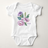 Aangepaste Floral Baby Bodysuit (Voorkant)