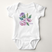 Aangepaste Floral Baby Bodysuit