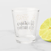 Aangepaste Floral-Birthday Favor Shot Shot Glas (Achterkant)