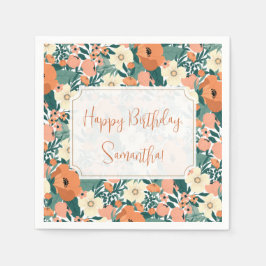 Aangepaste Floral Birthday Servet
