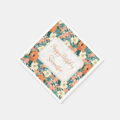 Aangepaste Floral Birthday Servet (Hoek)