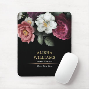 Aangepaste Floral Black Luxury Muismat