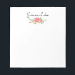 Aangepaste Floral Blocnote<br><div class="desc">My notepads make great for gifts for friends,  family and even yourself. Personalize with a name for a unicum. This pad features a hand drawn floral design perfect for any date.</div>