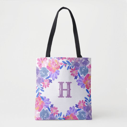 Aangepaste Floral Bouquet Tote Bag (Voorkant)