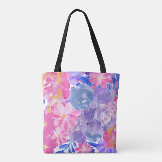 Aangepaste Floral Bouquet Tote Bag (Achterkant)