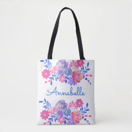 Aangepaste Floral Bouquet Tote Bag