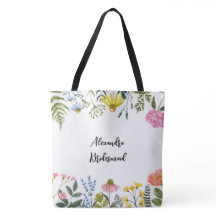 Aangepaste Floral Bridesmaid Canvas tas