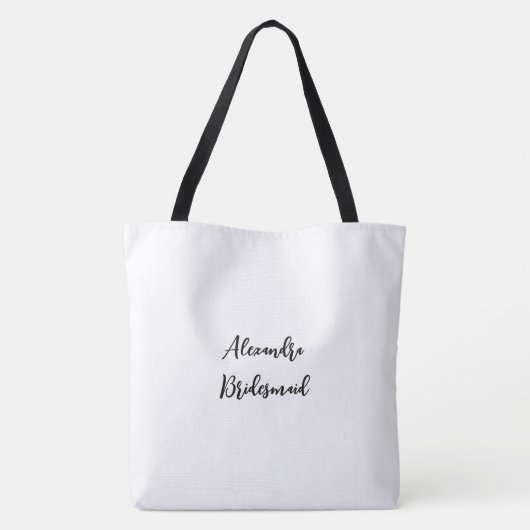 Aangepaste Floral Bridesmaid Canvas tas (Achterkant)