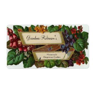 Aangepaste Floral Canning Jar, Craft Label