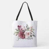 Aangepaste Floral Canvas tas (Achterkant)