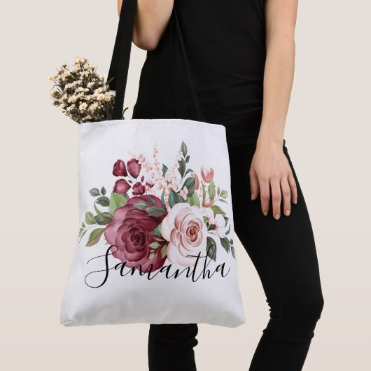 Aangepaste Floral Canvas tas (Dichtbij)
