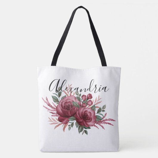 Aangepaste Floral Canvas tas (Achterkant)