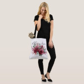Aangepaste Floral Canvas tas (Op model)