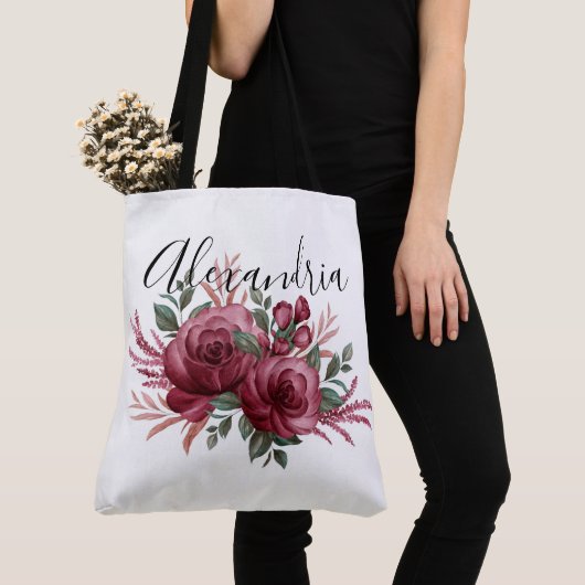 Aangepaste Floral Canvas tas (Dichtbij)